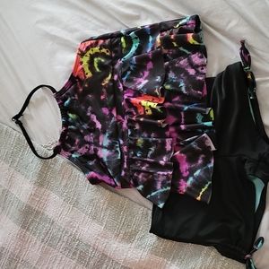 Lot of 4 girls swim suits and cover-up, sizes 7/8-9/10